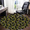 1pc Batman Signal Pattern Office Round Area Rug, Under Office Chairs Bedroom Living Room Home Decor, Room Deco, Available in Various Sizes055