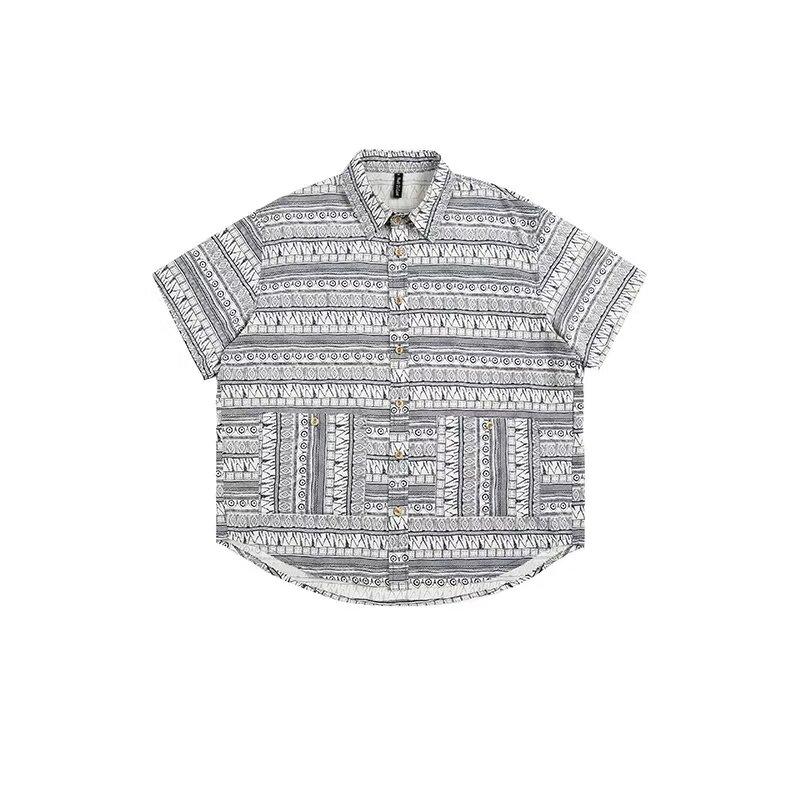 Клетчатая ретро-рубашка, мужская летняя одежда, стиль Гонконга, студенческий свободный и нишевый дизайн, забавный новый мужской топ для ношения на открытом воздухе