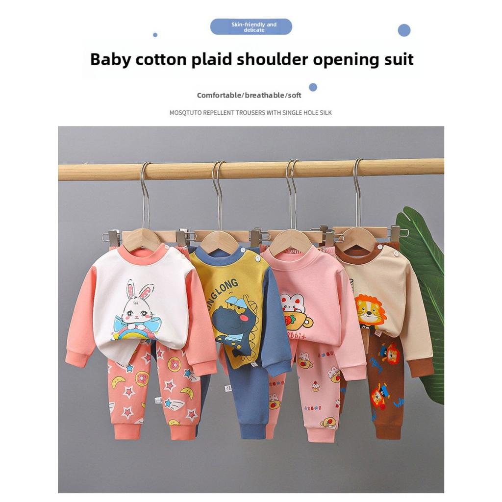 Children's Underwear Set Pure Cotton New Boys' Home Clothes Baby's All Cotton Warm Girls' Autumn Clothes Autumn Pants Children's Clothes