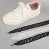 2.9CM Wide Fancy Lace Flat Shoelace For Sneakers Sweet Shoe Laces For Women Casual Shoestring Black White Shoe Accessorices