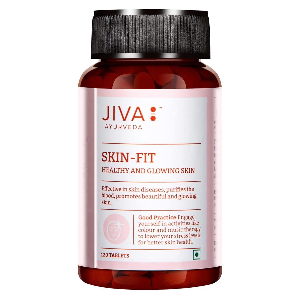 Аюрведические таблетки Jiva Skin-Fit для очищения крови 500 г 120 таблеток Упаковка из 4 штук для здоровой кожи и естественного сияния