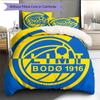 FK Bodø/Glimt Комплект постельного белья с рисунком Одеяло Домашний декор Подарок (1 пододеяльник + 2 наволочки без наполнителя)