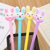 School Season 10pcs 0.5mm Cartoon Rabbit Gel Pen Cute Ice Cream Rabbit Ears Water-based Pen Creative Stationery Bunny Gel Pen