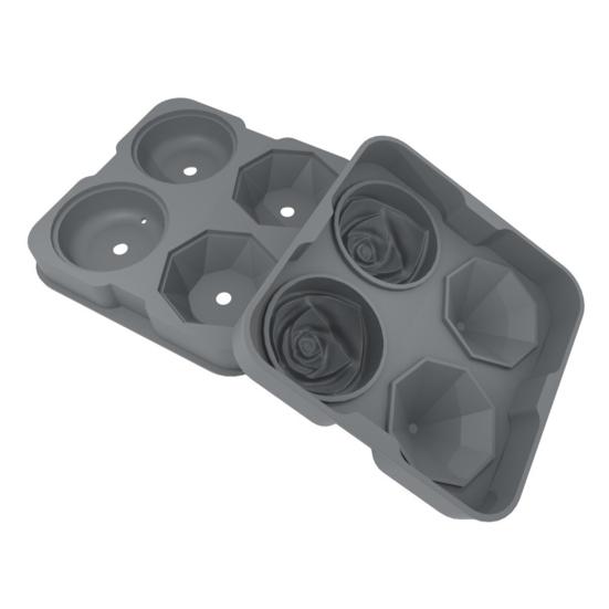 Форма для льда Роза Силиконовая 4 ячейки Воронка для льда