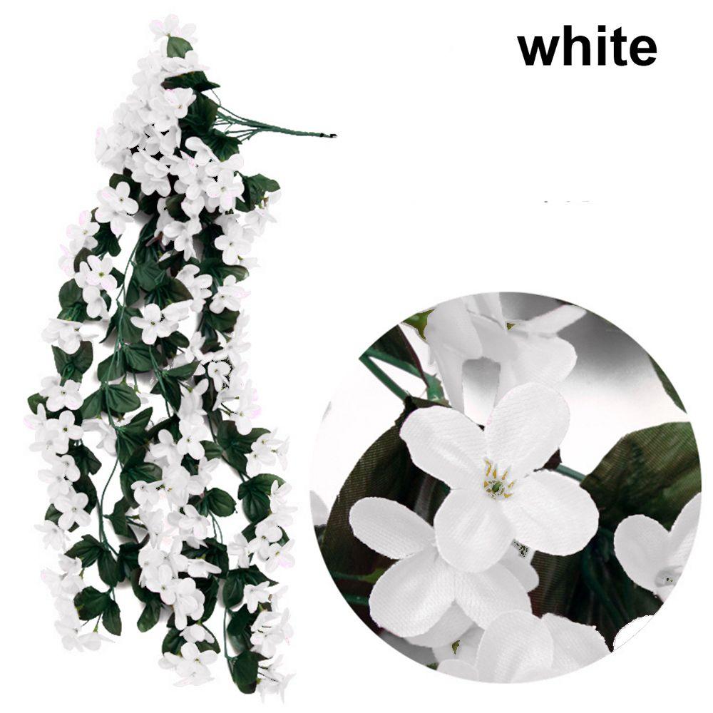 Home Decor Garland Vine Artificial Flower Silk Violet Rattan Garden Wall Hanging Plant
