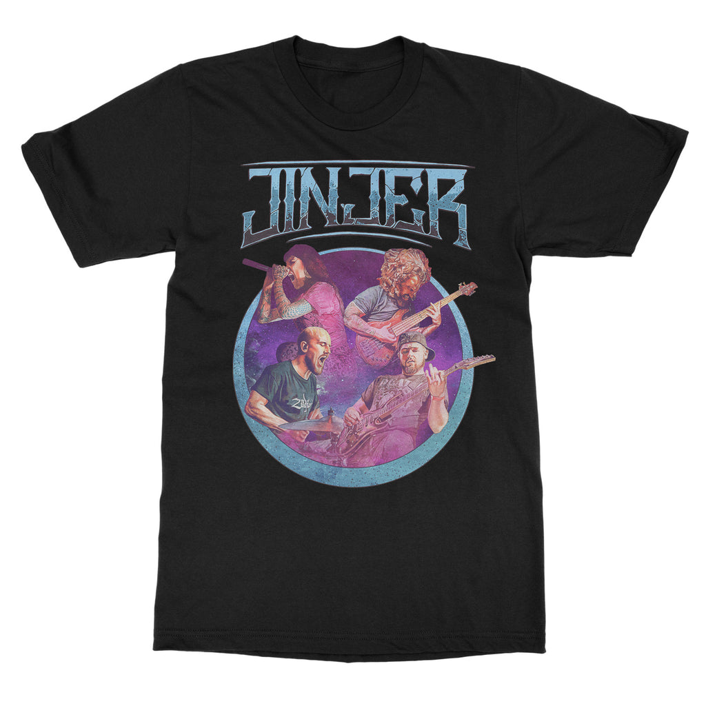 Новая Хлопковая Футболка с Графикой Группы JINJER Унисекс Летняя С Коротким Рукавом Модный Бренд Футболка Роскошная Повседневная Винтажная Ретро Топ