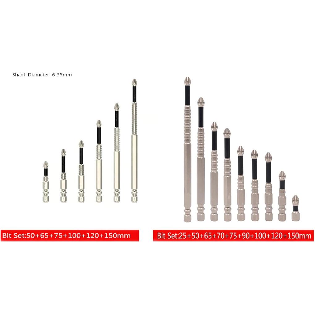Набор сверл с магнитными отвертками, прочный набор сверл с отвертками, противоскользящий набор электрических отверток, идеально подходит для дома, гаража, DIY