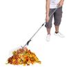 Garden Telescopic Rake Adjustable Folding Grass Leaves Rake Garden Cleaning Tool