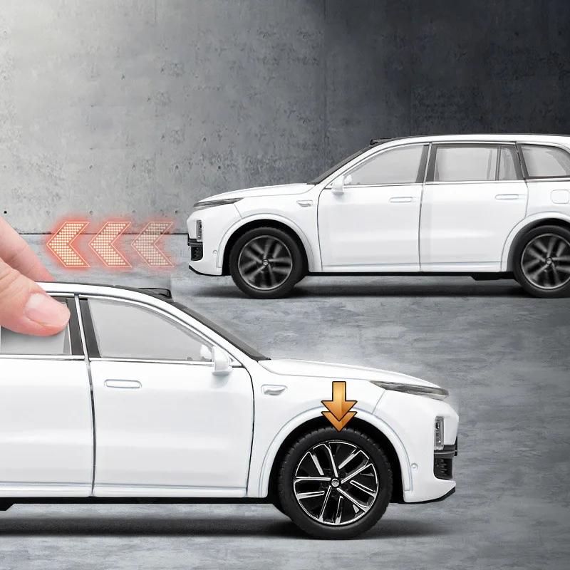 1/32 LEADING IDEAL L9 SUV New Energy Alloy Car Model Diecast Metal Vehicles Model Sound Light Simulation Ornament Kids Toy Gift