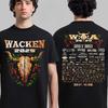 Wacken Open Air 2025 Festival From July 30 To August 2 2025 In Schleswig Holstein Germany Roses Two Sided T-Shirt