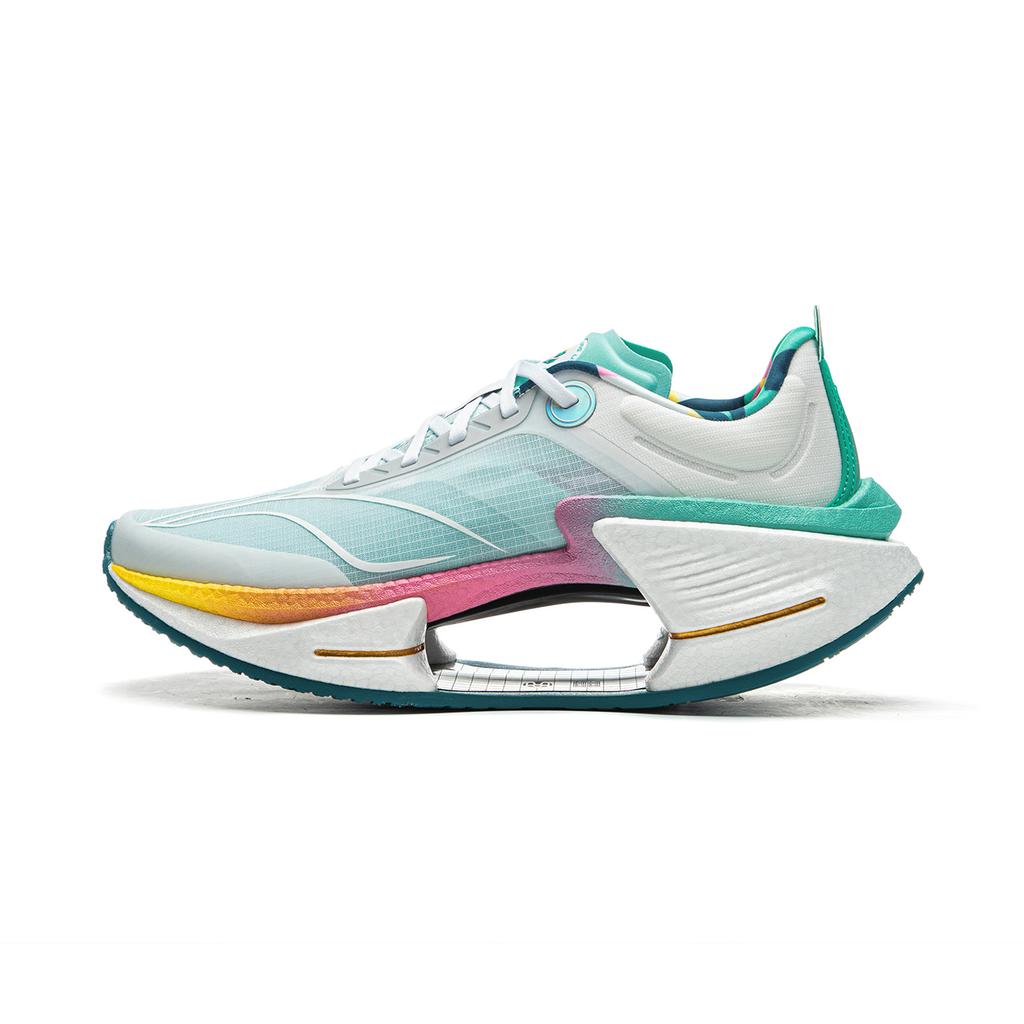 Li Ning Shadow 3 Essential Амортизирующие Низкие Беговые Кроссовки Мужские Зеленый Белый ARRU007-6