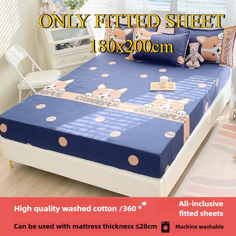 Простыня на резинке Не линяющая Не скатывающаяся Цельная простыня Нескользящая Разные размеры Постельное белье Покрывало-протектор