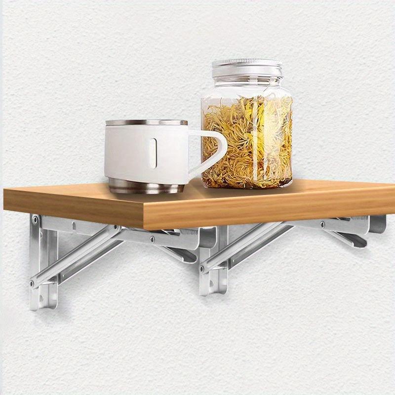 2 шт. DIY для домашнего хранения 90-градусный угол из нержавеющей стали Треугольный регулируемый плавающий кронштейн для полки настенный складной кронштейн для полки стола