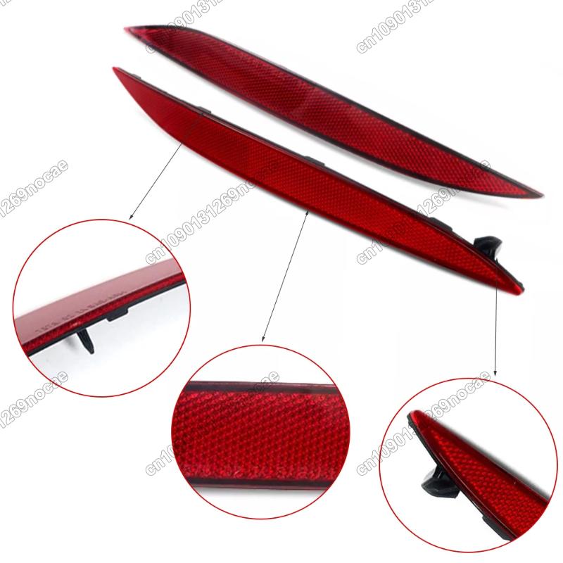Red Rear Bumper Reflector Warning Reflective Strips For Tesla Model X 2016-2023 Left 1034342-00-C Right 1034343-00-C Replacement