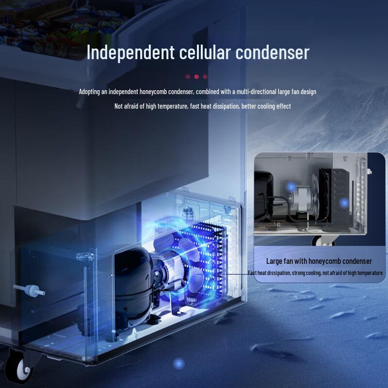 Aucma SD-338HA Commercial Horizontal Ice Cream Display Freezer