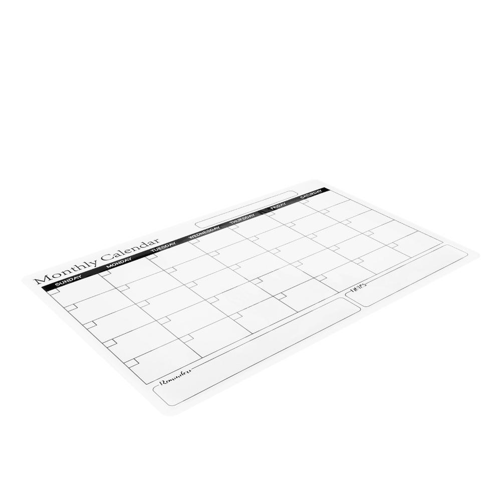 Peel and Stick Calendar PET Material Fridge Calendar Whiteboard Calendar Refrigerator Surface