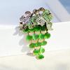 Green Grape Brooch Women Fruits Weddings Banquet Brooch Pins New Year Gifts