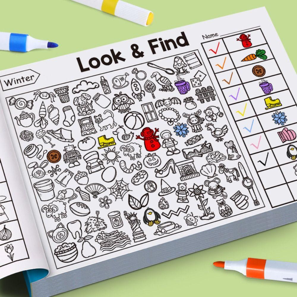 Focus and Attention Fun Coloring Book Visual Perception Handwriting Exercise Book