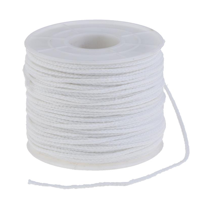 61 м хлопчатобумажная оплетка для свечей, катушка с фитилем, без дыма, принадлежности для масляных ламп своими руками