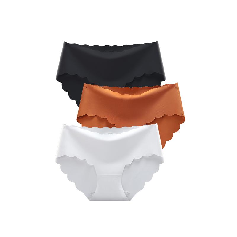 Women's Seamless Panties Sexy Lingerie Underwear 3Pcs/Set For Female Shorts Women Briefs Underpanties Panty Plus Size Pink M-2XL