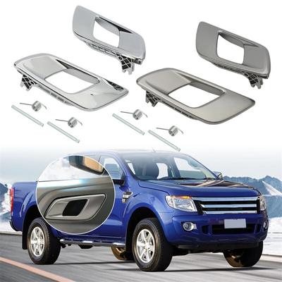 Внутренняя ручка двери автомобиля, серебристая и хромированная для Ford Pickup Ranger Mazda Bt50 2012-Everest 2015-аксессуары для салона автомобиля