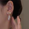Fashion Ladies Drop Earrings with Bling Bling Cubic Zirconia Temperament Women Bowknot Earrings Gold Color Trendy Jewelry KTY