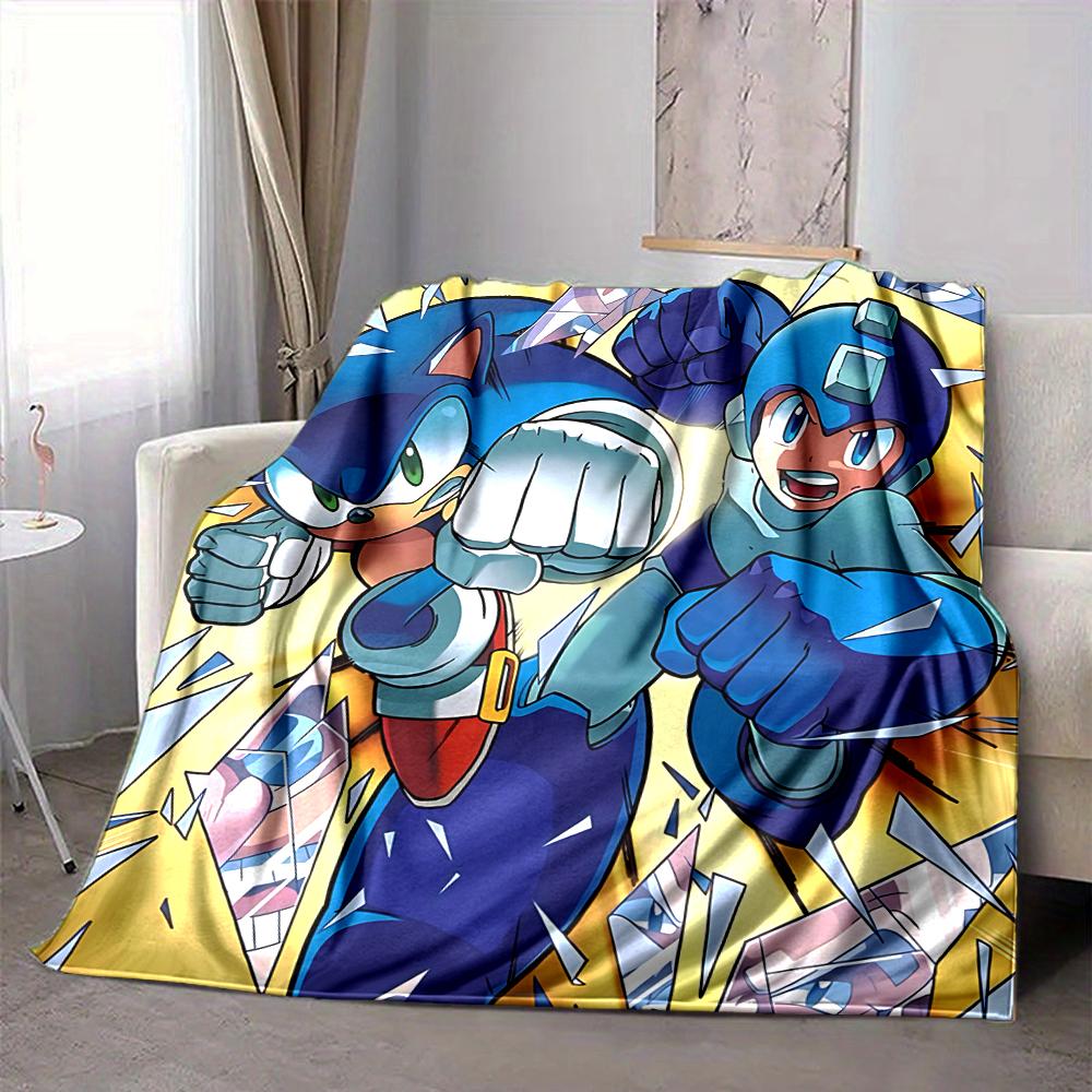 1Pc Superhero Teamup Flannel Blanket, Soft And Comfortable, Casual Warm, Camping Travel, Christmas, Halloween Xmas Gift N1125