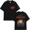 Mgk Lost American Tour 2025-2026 Chart T-shirt for Men and Women Harajuku Retro T-shirt Summer Cotton Top T-shirt