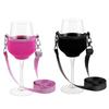 5Pcs  Wine Glass Neck Holder Neoprene Sleeve Adjustable Wine Glass Lanyards Drink Holder Insulator Holder Necklace