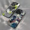 Tgswiiwagaa Чехол для телефона MitsuAya Для iPhone 16,15,14,13,12,11,Pro,XS,Max,Plus,Mini,SE Черный Конфетный Матовый Ударопрочный Чехол