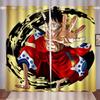 Резиденция Манки Д. Луффи Мультяшная Занавеска One Piece Милый Принт Светофильтрующие Оконные Шторы Гостиная Спальня Защита от Жара и Солнца