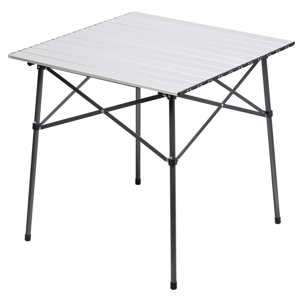 TIMBER RIDGE Outdoor Table Folding Telework Weight Load Capacity 45kg Aluminum Roll Table Camping BBQ Storage Bag Included Compact Work from Home