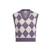 Originals Plaid Print V-Neck Pullover Sports Vest Women Tops Dark-Grey Violet Light-Brown IX7814