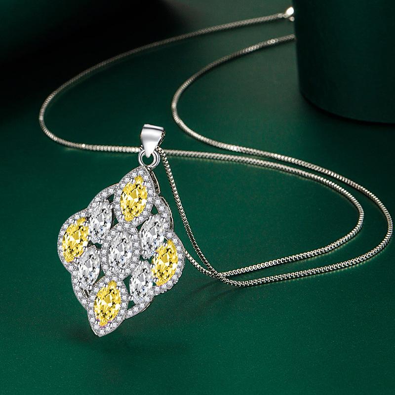 Sace Gems Классический роскошный циркон для женщин кулон ожерелье ювелирные изделия свадебное обещание вечерние подарок