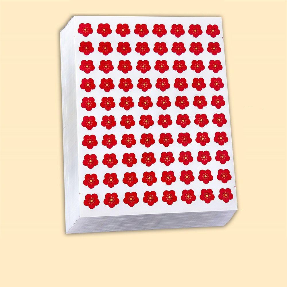800 Pcs/Bag Cartoon Animals Praise Stickers Self-adhesive Small Red Flowers Teacher Supplies