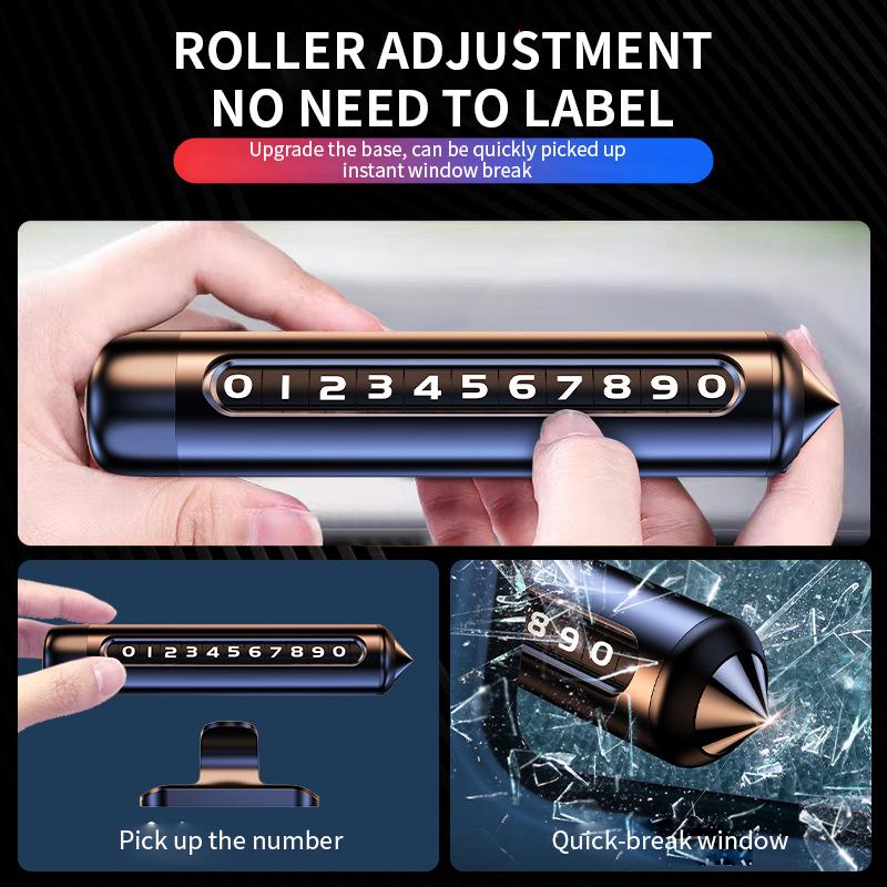 Автомобильная временная парковочная карта Светящаяся карточка с номером телефона Табличка Номер телефона Парковка Стоп Наклейка Стеклобой Автоаксессуары