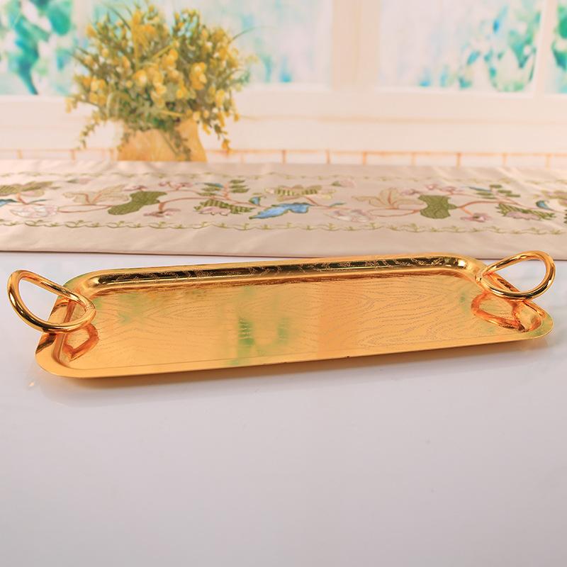 Поднос для стакана с водой прямоугольный в стиле легкой роскоши, бытовая подставка для чайных чашек, хранение в гостиной, фэн-шуй в стиле инстаграм, фруктовая тарелка, обеденная тарелка, чашка, поднос для чая
