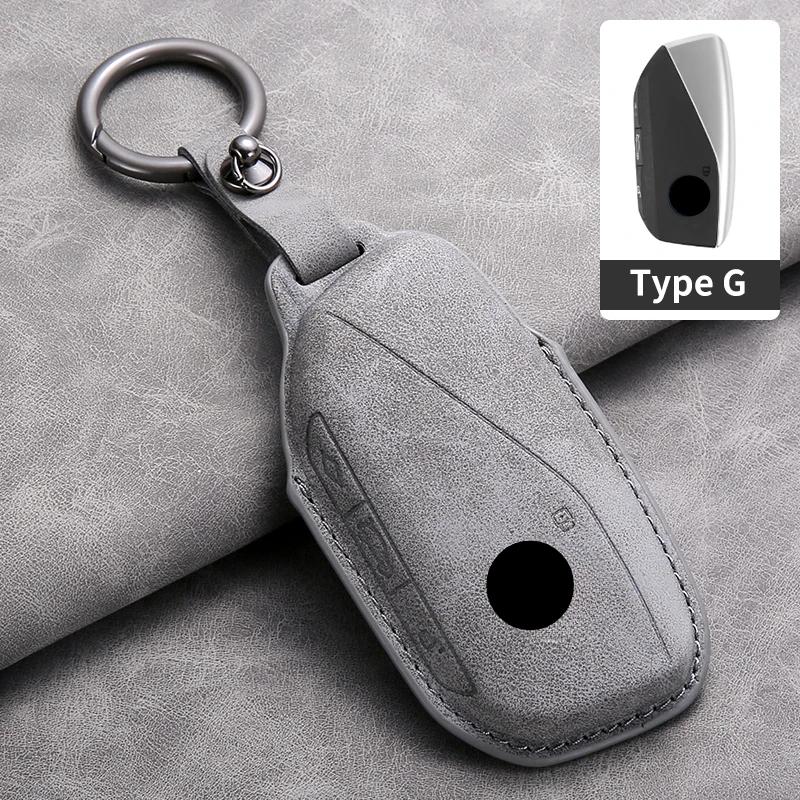 Кожаный чехол-накладка для ключа автомобиля для BMW I7 X7 G07 LCI IX I20 X1 U11 7 серии G70 G09 XM U06 G81 M3 2023 Защита Брелок