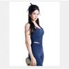 Womens Yoga Set With Built-in Bra Pad Quick-Dry Tank Top High-Waisted Flared Split Leggings 2-Piece Sportswear
