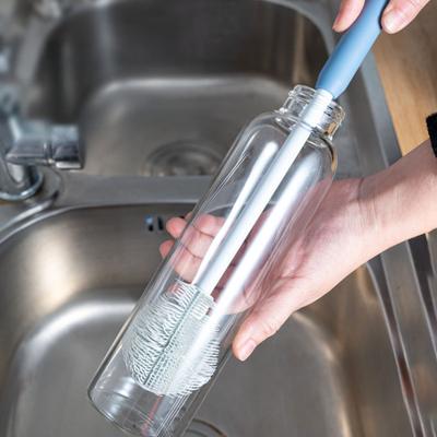 Щетка для чашек Силиконовая щетка для бутылок Без BPA Пищевой класс Глубокая очистка 360-градусная Гибкая Мягкая щетина Гигиеничная Щетка для детских бутылочек