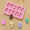 Silicone Mold For Diy Birthday Number Candle Making Rose Cake Decor Mold Reusable Non-Stick Chocolate Candles Baking Supplies