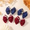2Pcs 3.34inch Kids Bows Pearl Ribbon Hair Clips for Baby Girls Boutique Delicate Bowknot Barrette Palace Princess Style Headwear