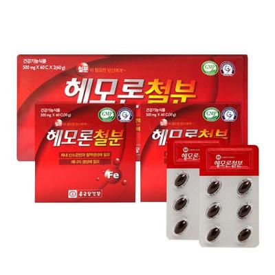 Chong Kun Dang Health Hemoron Железо 120 шт. запас на 2 месяца, 120 таблеток, 2 упаковки