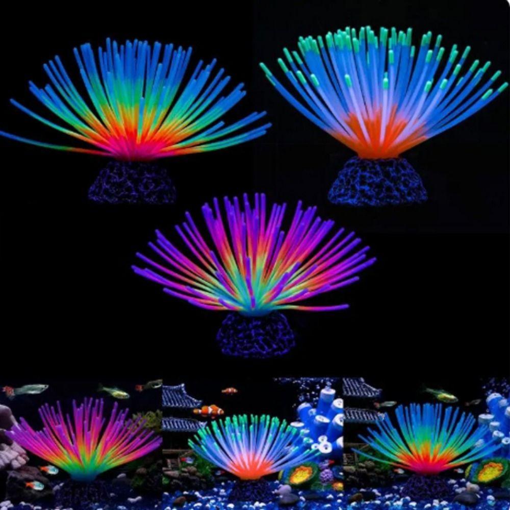 Fake Luminous Sea Urchin Simulation Sea Anemone Decorative Sea Urchin Bulb  Fish Tank Decor
