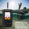 Sonar Fishing Alert Finder Handheld Wireless Kayak Transducer Depth Finder LCD Display 45m/147ft 125KHZ for Ice Fishing Sea