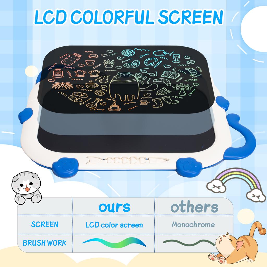 10Inch Cat LCD Drawing Board Writing Tablet Digit Magic Blackboard Art Painting Tool Kids Toys Brain Game Birthday Child's Gift