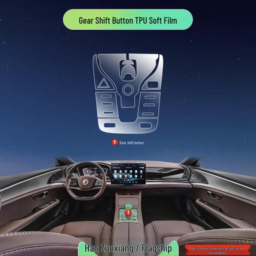 BYD Han Interior Film Set: Fits 25 Models - Includes Navigation Screen, Gear Shift, Headlight, and B-pillar TPU Films