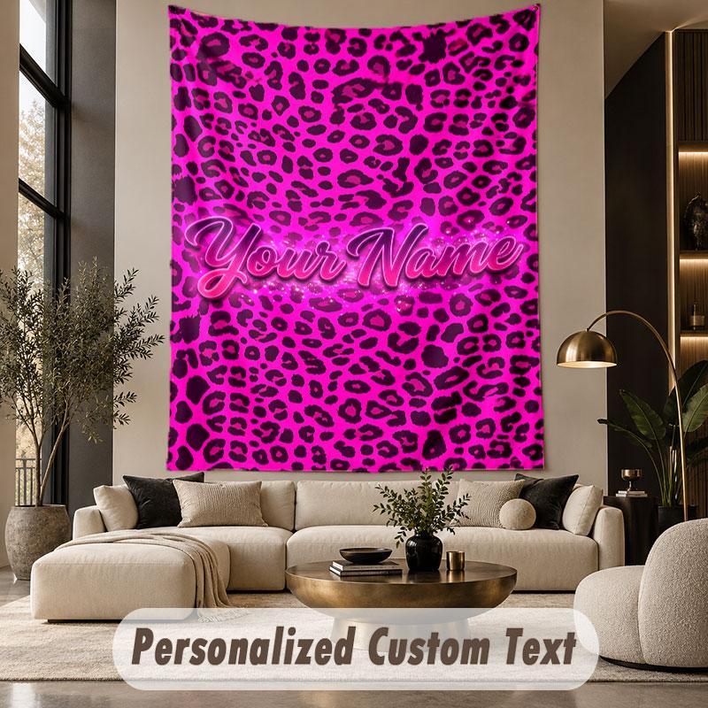 Lion Tiger (14) Theme Custom Tapestry Personalized Custom Name Text Wall Hanging Tapestry Home Decor Background Cloth