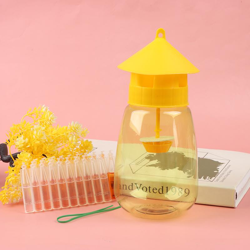 Fruit Fly Trap Killer Plastic Yellow Drosophila Trap Fly Catcher Pest Insect Con