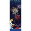 Hamamonyo Illustrated Hand Towel Fireworks and Big Waves